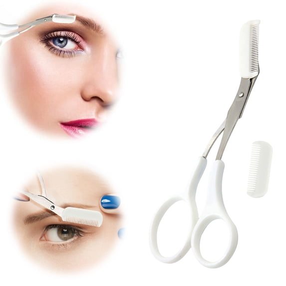 HHBEAUTY Eyebrow Trimmer Scissor, New Non-Slip Eyebrow Cutter Hair Removal Eyebrow Scissors Makeup Tool, Eyebrow Scissors with Comb Precision Eyebrow Trimming Scissors for Men Women Gifts
