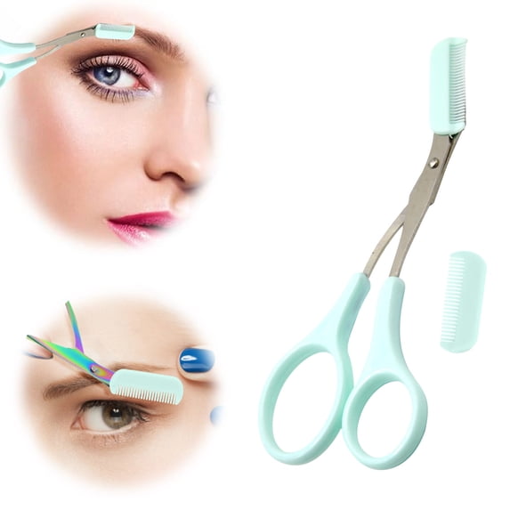 HHBEAUTY Eyebrow Trimmer Scissor, New Non-Slip Eyebrow Cutter Hair Removal Eyebrow Scissors Makeup Tool, Eyebrow Scissors with Comb Precision Eyebrow Trimming Scissors for Men Women Gifts