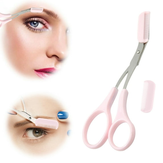 HHBEAUTY Eyebrow Trimmer Scissor, New Non-Slip Eyebrow Cutter Hair Removal Eyebrow Scissors Makeup Tool, Eyebrow Scissors with Comb Precision Eyebrow Trimming Scissors for Men Women Gifts