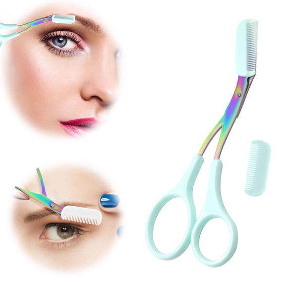 HHBEAUTY Eyebrow Trimmer Scissor, New Non-Slip Eyebrow Cutter Hair Removal Eyebrow Scissors Makeup Tool, Eyebrow Scissors with Comb Precision Eyebrow Trimming Scissors for Men Women Gifts