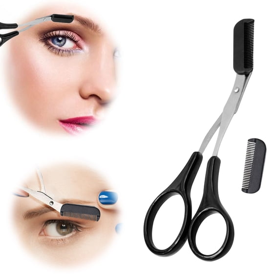 HHBEAUTY Eyebrow Trimmer Scissor, New Non-Slip Eyebrow Cutter Hair Removal Eyebrow Scissors Makeup Tool, Eyebrow Scissors with Comb Precision Eyebrow Trimming Scissors for Men Women Gifts