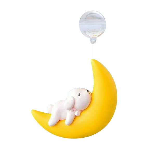 HHBEAUTY Floating Aquarium Decorations, Moon Safe Exquisite Cute Moon Animals Decor, Aquarium Decor Accessories for Small Floating Betta Fish Toys