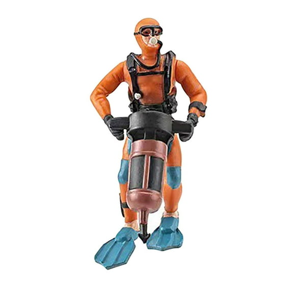 HHBEAUTY Floating Fish Tank Decorations, Cute Little Diver Aquarium Decoration Cartoon Fish Playmate with Floating Device Fish Tank Accessories, Marine Landscaping