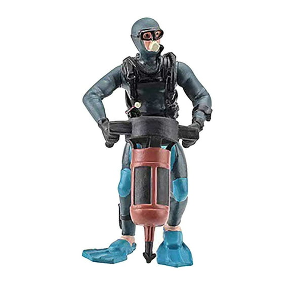 HHBEAUTY Floating Fish Tank Decorations, Cute Little Diver Aquarium Decoration Cartoon Fish Playmate with Floating Device Fish Tank Accessories, Marine Landscaping