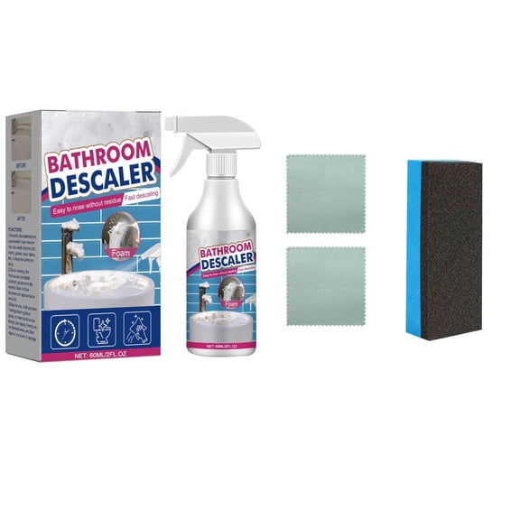 HHBEAUTY Foam Cling Cleaner, Bathroom Descaler Foam Cleaner, Bathroom Descaler Foams Cleaners Spray, Stubborn Stains Cleaners, Dissolves Calcium, Lime, And Soap Scum - Fresh Scent