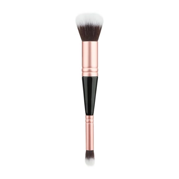 HHBEAUTY Foundation Brush for Liquid Makeup Double Ended Powder Foundation & Under Eye Concealer Brush for Flawless liquid Cream Makeup Blending,Buffing Large Fluffy Face Contour Brush
