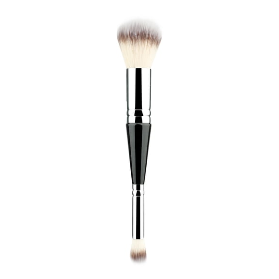 HHBEAUTY Foundation Brush for Liquid Makeup Double Ended Powder Foundation & Under Eye Concealer Brush for Flawless liquid Cream Makeup Blending,Buffing Large Fluffy Face Contour Brush