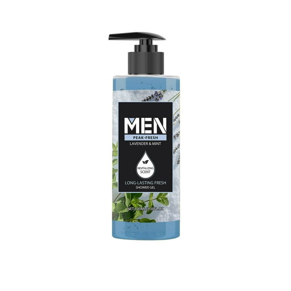 HHBEAUTY Fragrance Collection Body Wash For Men , Lavender Refreshing Scent Shower Gel Infused with Lavender And Mint