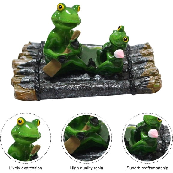 HHBEAUTY Frog Mini Pond Decoration,Floating Pond Decoration,Mini Pond,Fish Tank Decoration,Garden Figures,Frog,Resin Frogs,Pond Decoration for Outdoor,Garden Pond Decoration,for Garden,Balcony,Pond