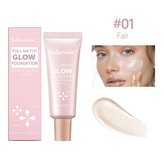 HHBEAUTY Full Match Glow Foundation, Enhance Foundation Natural Glow, Natural Glow Enhancer, Professional Coverage for a Flawless Look(Fair)