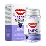 HHBEAUTY GRAPE Toothpaste Tablets,150 Nano Hydroxyapatite Toothpaste Tablets, Chewable Xylitol Toothpaste Tablets, Fluoride-Free - Natural Whitening Remineralizing Travel-Friendly Eco Tabs