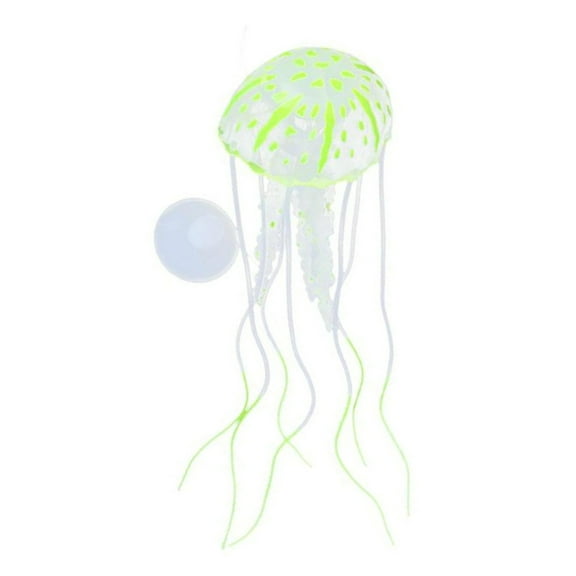 HHBEAUTY Glowing Black Light Jellyfish Aquarium Decoration, Floating Freshwater Decor – Relaxing Ocean Scene Night Light for Kids and Adults