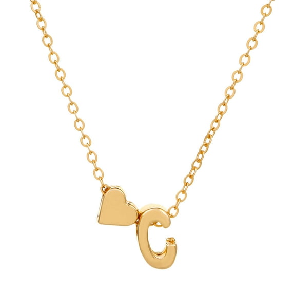 HHBEAUTY Gold Initial Necklaces for Women, Dainty Heart Letter A-Z Personalized Initial Heart Pendant Necklace Jewelry for Women, Mother's Day