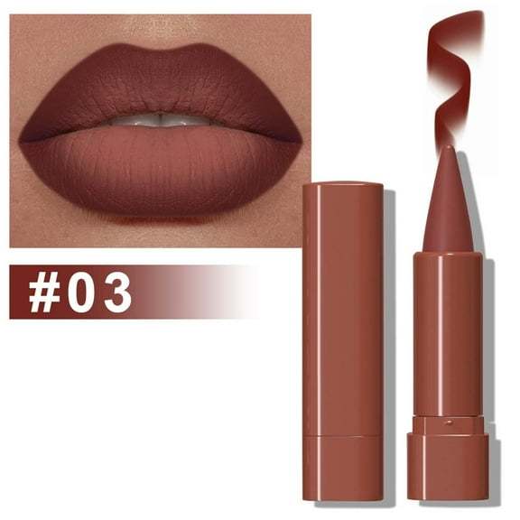 HHBEAUTY Gradient Lip Liner and Lipstick Combo Set - 2 in 1 Ombre Lipstick & Brown Lip Liner Duo - Velvet Lip,Waterproof,Long-Lasting,Matte Finish,Full Coverage Lip Kit for Fuller & Plumper Lips