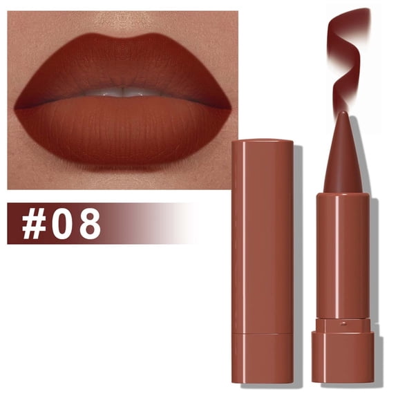HHBEAUTY Gradient Lip Liner and Lipstick Combo Set - 2 in 1 Ombre Lipstick & Brown Lip Liner Duo - Velvet Lip,Waterproof,Long-Lasting,Matte Finish,Full Coverage Lip Kit for Fuller & Plumper Lips