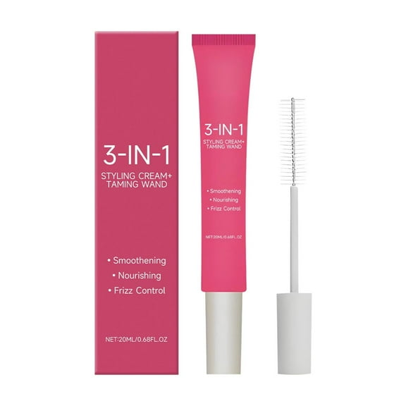 HHBEAUTY Hair Cactus Fruit 3-in-1 Hair Styling Cream & Flyaway Taming Wand Sleek Finish, Frizz Control, Edge Smoothing & Hair Shine | Natural Oils Formula | Lightweight, Non-Greasy, Travel Size