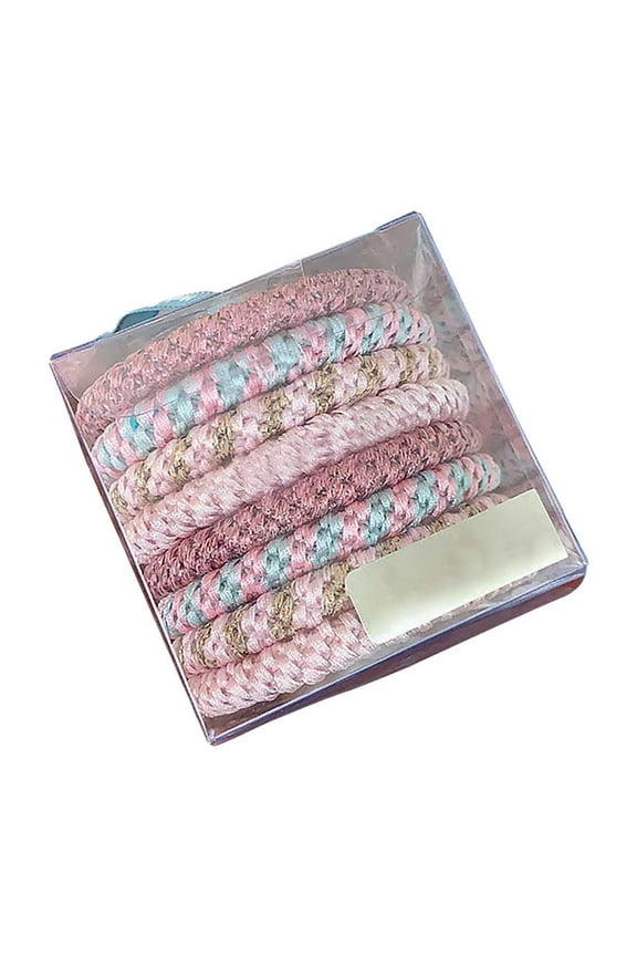 Hair Ties No Damage, 8pcs Strong Elastic Ponytail Holders for Thick Hair with Gentle Hold, Braided Hair Bands for Women Girls, Elastic Hair Accessories