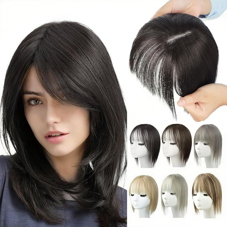 HHBEAUTY Hair Toppers for Women Clip in Bangs Real Human  display picture 2