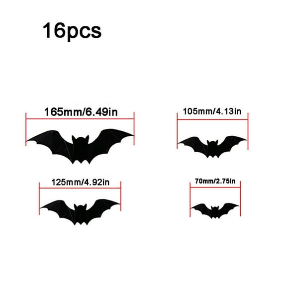 HHBEAUTY Halloween 3D Lighted Bats, 2025 New Halloween 3D Lighted Bats Halloween Decoration, Light Up Bat Wall Sticker for Halloweens Outdoor Indoor Bedroom Window