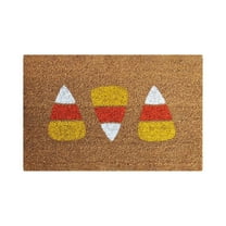 HHBEAUTY Halloween Natural Coir Doormat Ghost Pumpkin Bat Candy Welcome Floor Mat Non-Slip Entrance Door Rugs for Indoor Outdoor Bathroom Porch Decor