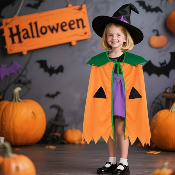 HHBEAUTY Halloween Pumpkin Clothes for Kids, Fun Halloween Decorations for Children
