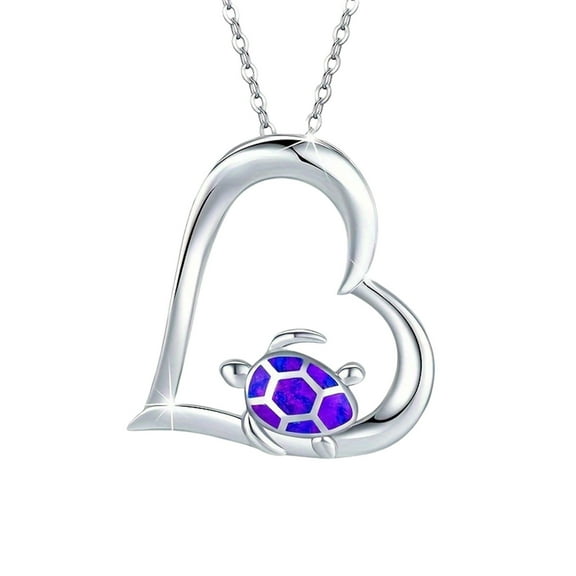 HHBEAUTY Infinity Heart Birthstone Necklace for Womens Wedding Anniversary, Birthday Gift for Wife Birthday Wedding Gifts For Women Wedding Jewelry for Brides （Purple）