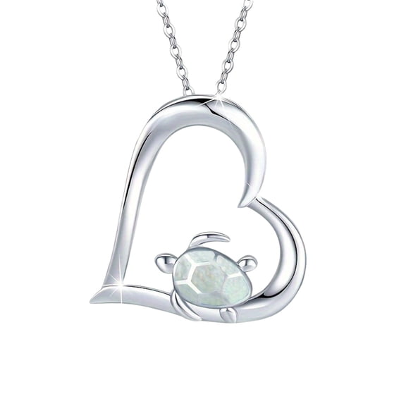 HHBEAUTY Infinity Heart Birthstone Necklace for Womens Wedding Anniversary, Birthday Gift for Wife Birthday Wedding Gifts For Women Wedding Jewelry for Brides （White）