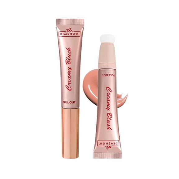 HHBEAUTY Liquid Blush Beauty Wand,Soft Cream Blush Makeup,Liquid Blush for Cheeks Contouring with Cushion Applicator,Easy to Blend & Long Lasting & Smooth Natural Dewy Finish