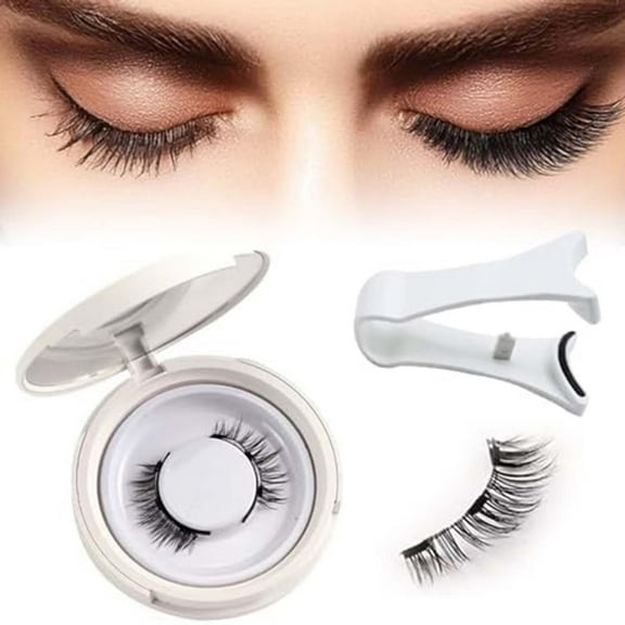 HHBEAUTY Magnetic Eyelashes with Applicator Reusable, Magnetic Lashes Kit Waterproof No Glue Needed False Eyelashes for Sensitive Eyes
