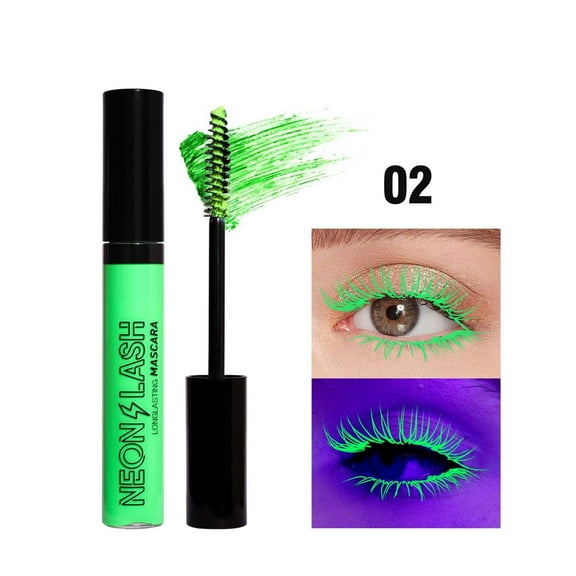HHBEAUTY Matte Liquid Mascara Set Colorful UV Neon Mascara Pencil Pigmented Waterproof Smudgeproof Long Lasting Eye Liner Xmas Christmas Halloween Festival Makeup Gift for Women