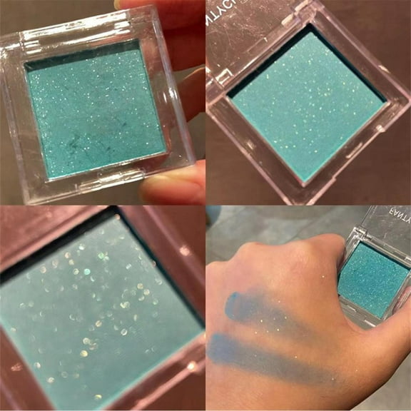 HHBEAUTY Matte Shimmer Single Mint Green Eye Shadow Palette Makeup, Eyeshadow Long Lasting Waterproof Cruelty-Free, High Pigment