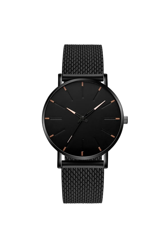 Men Watches Fashion Minimalist Wrist Watch Simple Ultra Thin Waterproof Quartz Watches Stainless Steel Mesh Band, Gift for Men Women