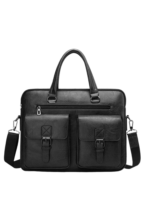 Mens Messenger Bag 15x10.6 Inch Vintage Leather Laptop Briefcase Magnetic Closure Large Satchel Computer Shoulder Bag, Handbag For Travel Work Daily Necessary