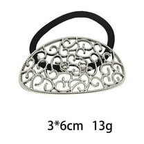 HHBEAUTY Metal Hair Ties, Ponytail Cuffs - Gold & Silver Hair Accessories for Women, Elastic Bands for Thick and Thin Hair Ponytails, Hair Accessories