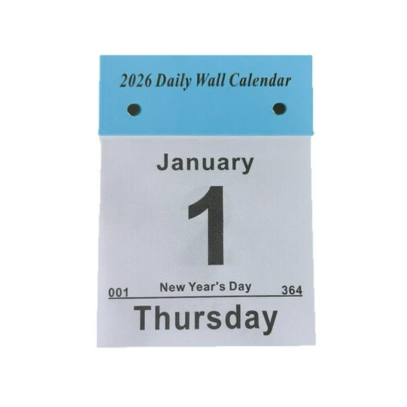 HHBEAUTY Mini Desk Calendar 2026 - Hand Calendar 365 Days, Daily Desktop Calendar 2026 Tear Off Daily Memo Pad Table Scheduler Planner Agenda Organizer for Home Office White