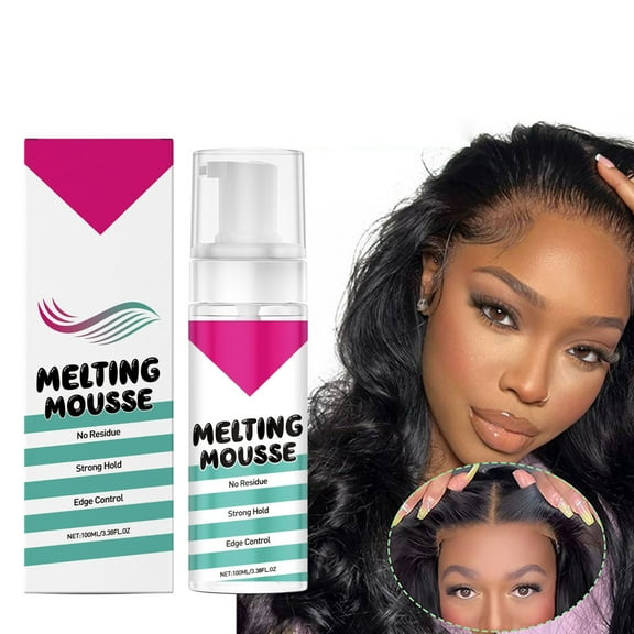 HHBEAUTY Mousse for Curly Hair, Wig or Weave, Extra Firm Edge Control Mousse Humidity Resistant, Long-lasting Frizz with Flexible Feel, Hair Styling Mousse Foam for All Hair Types