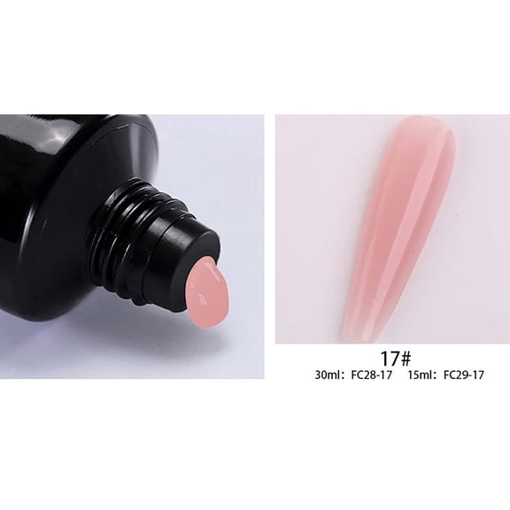 HHBEAUTY Nail Extension Gel, Star Extension Builder Nails Gel Multiple Colors Clear Pink Glitter Slip Solution Nail Extension Gel Brush Manicure Gift for Women