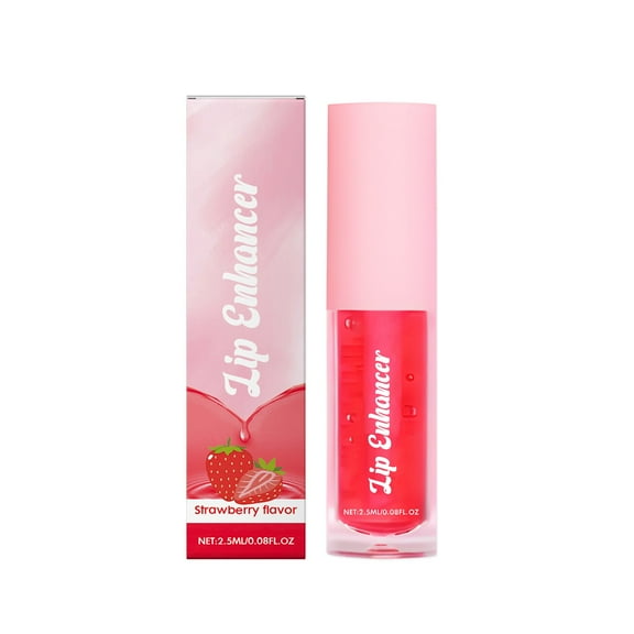 HHBEAUTY Non-sticky Lip Oil, Moisturizing Glossy/Shiny Lip Gloss Oil PlumpingTint, Hydrating Lip Gloss Lip Balm, Long Lasting Nourishing Vitamin C Fruit Flavoure Lip Oils, Strawberry