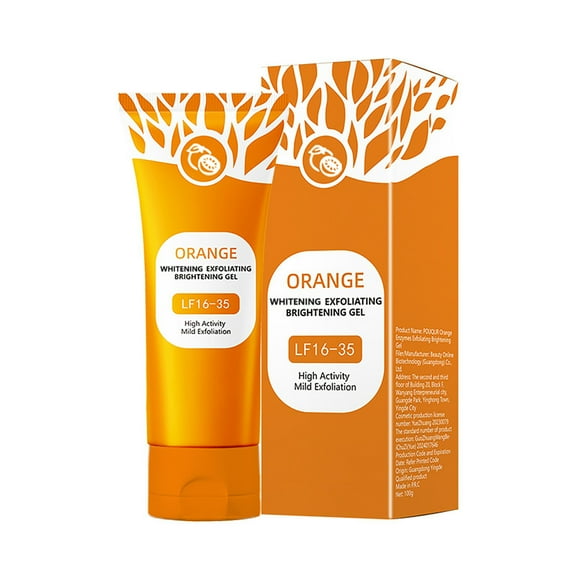 HHBEAUTY Orange Exfoliating Gel for Face and Body, Upgrade Deep Pore Orange Peeling Scrub, Deep Clean Pores, Remove Blackheads Moisturize Cleansing, Body Exfoliating Gel for All Types Skin