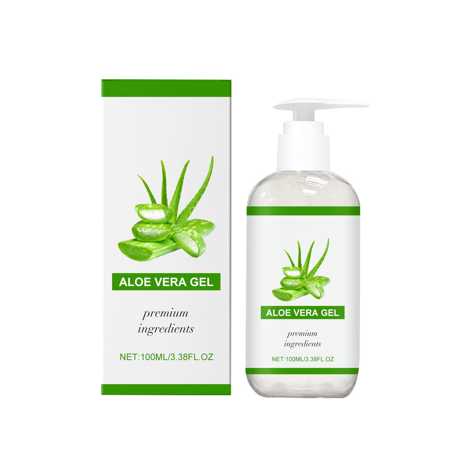 HHBEAUTY Organic Aloe Vera Gel 100ml, After Sun Care And Sunburn Relief with Pure Aloe Vera Gel Face&Hair, Sun Burn Moisturizer, Cooling, Soothing Instant Relief for Skin