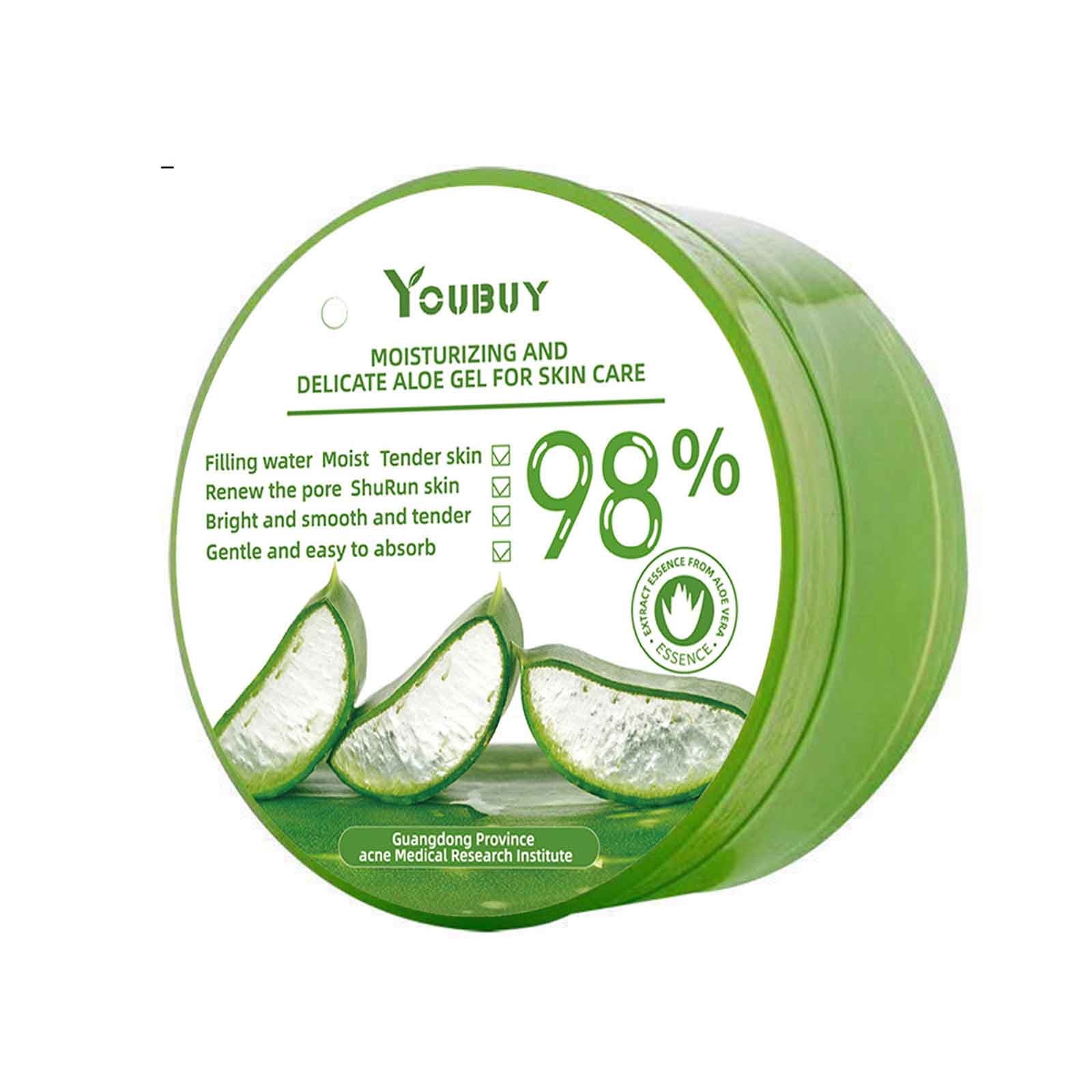 HHBEAUTY Organic Aloe Vera Gel for Face & Body, 98% Pure Aloe Gel, Ideal  for Skin, Scalp, & Hair Hydration, Calming Moisturizer for Soothing After  Sun ...