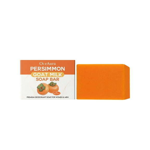 HHBEAUTY Persimmon Soap Bar for Body Odor Control, Natural Deodorant Body Bar Soap for Old People Smell, Remove Body Odor, Organic Eliminating Body Odor Wash Soap for Women & Men