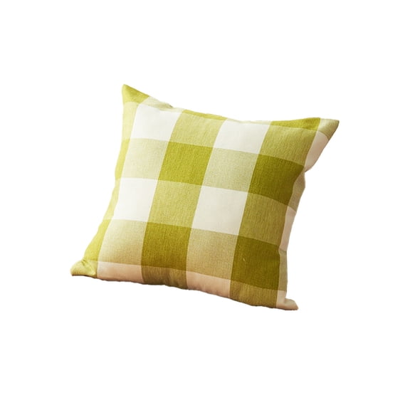 HHBEAUTY Plaid Throw Pillow Cover - And Linen Plaid Pillowcase 18x18 Inches Buffalo Check Pillow Covers for Home and Office Decor, Sofa, Bench or Bed Checkered Throw Pillowcase