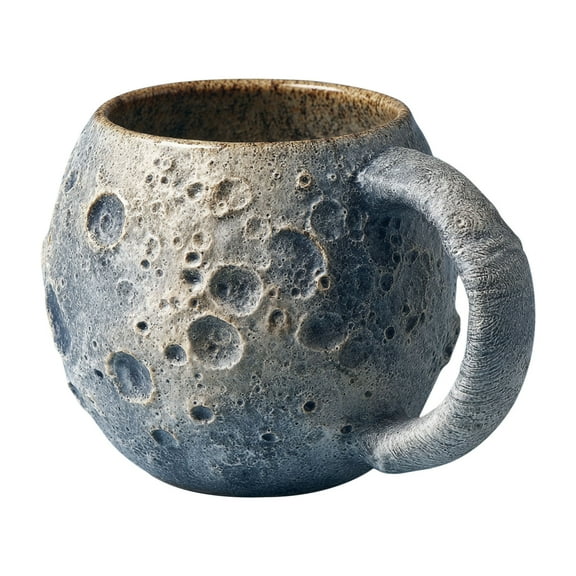 HHBEAUTY Planetary Mug Collection, Space Embossed Planet Mug, Celestial Coffee Mugs, Exquisite Novelty Mugs for Space Fans Obsessed with Stars, Planets, Astronomy (Moon)
