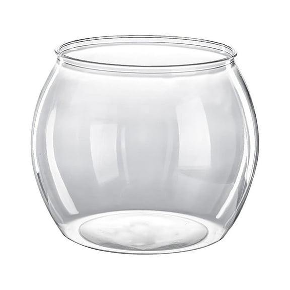 HHBEAUTY Plastic Clear Fish Bowl, Round Goldfish Betta Fish Tank, Desktop Bubble Bowl Plant Vase Pot for Fish Aquarium, Home Wedding Holiday Party Decor