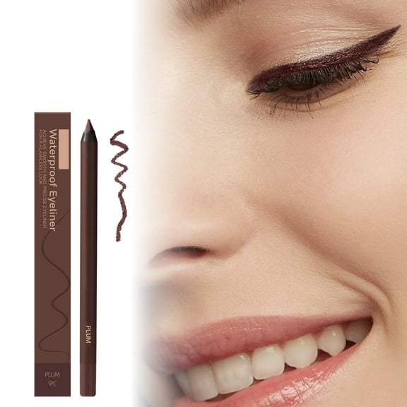 HHBEAUTY Plum Color Persona Eyeliner Pencil Waterproof, 24H Waterproof Eyeliner Duo Sharpenable Eye Pencil, No Smudging, Fading, Smooth And Easy To Color