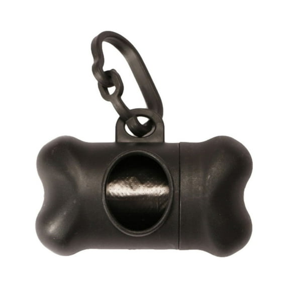 HHBEAUTY Poop Bags for Dogs with Dispenser, Leak-Proof Dog Waste Bags and Bone-Shaped Dog Poop Bags Holder for Leash, Pet Waste Disposal Bag Dispenser With Waste Bag, Black