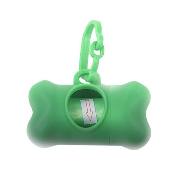 HHBEAUTY Poop Bags for Dogs with Dispenser, Leak-Proof Dog Waste Bags and Bone-Shaped Dog Poop Bags Holder for Leash, Pet Waste Disposal Bag Dispenser With Waste Bag, Green
