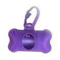 thumbnail image 1 of HHBEAUTY Poop Bags for Dogs with Dispenser, Leak-Proof Dog Waste Bags and Bone-Shaped Dog Poop Bags Holder for Leash, Pet Waste Disposal Bag Dispenser With Waste Bag, Purple, 1 of 9