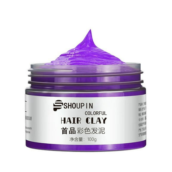HHBEAUTY Purple Hair Color Wax, Temporary Hair Color Dye, Instant DIY Hair Dye Coloring Cream, Instant Hair Dye Color Wax for Party Halloween, Christmas, Washable Hair Style